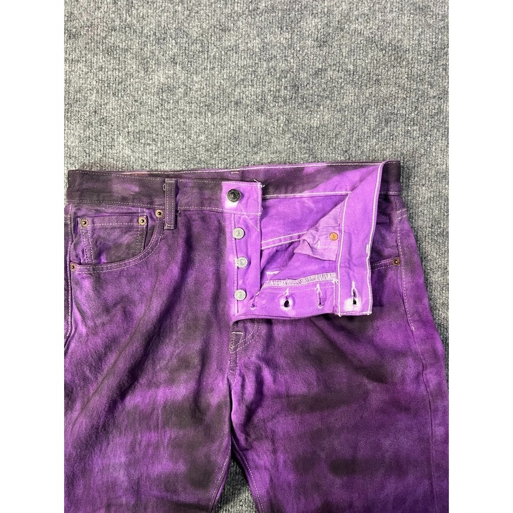 Levi's Men's 501 W30 L32 Purple Overdyed Jeans Y2K Grunge Streetwear Depop Skate - Picture 6 of 15